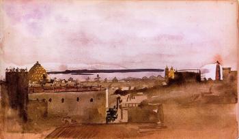 埃德加 德加 View of Naples 埃德加 德加 View of Naples
